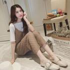 Set: Short-sleeve Top + Spaghetti Strap Top + Pants