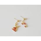 Non-matching Alloy Telephone Dangle Earring