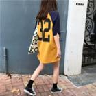 Elbow-sleeve Numbering Long T-shirt