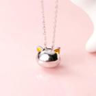 Cat Pendant Necklace Silver - One Size