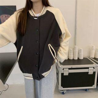 Long-sleeve Color-block Bomber Jacket (various Designs)