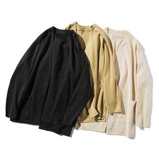 Pocket Detail Open Front Cardigan