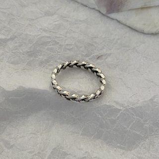 Chunky Chain Alloy Ring 01# - Silver - One Size