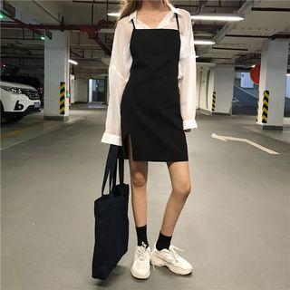 Plain Shirt / Strappy A-line Dress