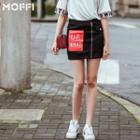 Appliqu  Zipped Mini Skirt
