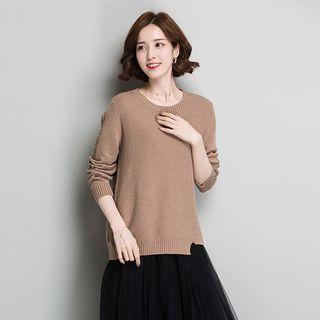 Plain Asymmetric Sweater