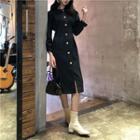 Long-sleeve Midi Coat Dress