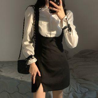 Tie-cuff Shirt / Overall Dress