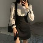 Tie-cuff Shirt / Overall Dress