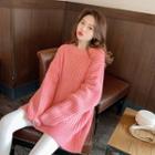 Cable Knit Sweater Rose Pink - One Size