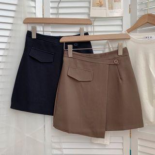A-line Asymmetrical Mini Skirt