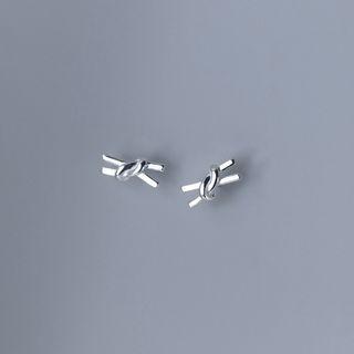 Knot Sterling Silver Earring 1 Pair - S925 Silver - Silver - One Size