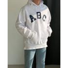 Fleece-lined Kangaroo Letter Hoodie
