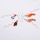 Fish / Rocket And Spaceman Earring