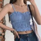 Crinkle Crop Camisole Top