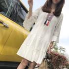 Tassel Detail 3/4-sleeve A-line Dress