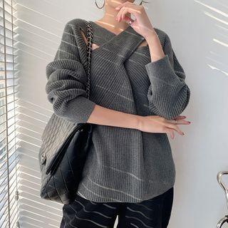 Cutout Twist-front Sweater