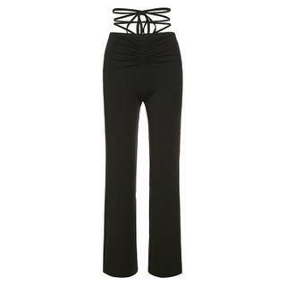 Lace-up Straight Leg Pants