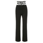 Lace-up Straight Leg Pants