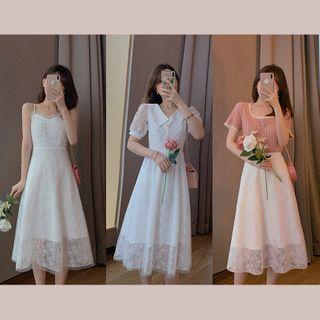 Lace Midi A-line Dress / A-line Skirt