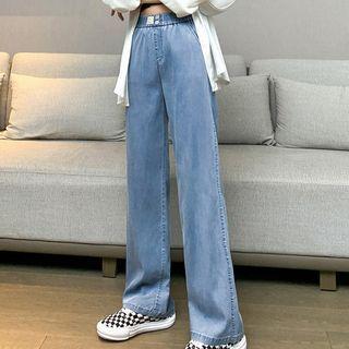 Applique Wide Leg Jeans (various Designs)