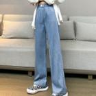 Applique Wide Leg Jeans (various Designs)