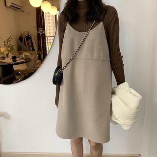 Spaghetti-strap A-line Pinafore Dress