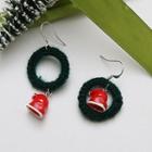 Non-matching Christmas Santa Hat Hoop Earring As Shown In Figure - One Size