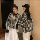 Houndstooth Sweater / Midi A-line Skirt / Wide-leg Pants