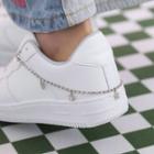 Star Rhinestone Alloy Shoe Chain 0771 - Silver - One Size