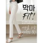 Rhinestone-button Slim-fit Pants