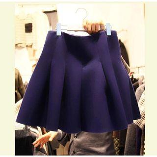 Plain Neoprene Ruffle Skirt