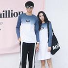 Couple Matching Gradient Short Sleeve / Long Sleeve T-shirt