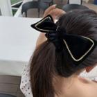 Velvet Bow Hair Tie Black - One Size