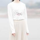 Long Sleeve Embroidered T-shirt White - One Size