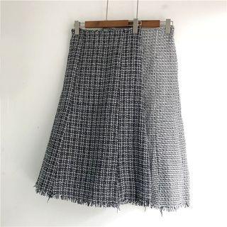 A-line Midi Tweed Skirt
