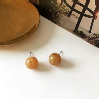 Resin Bead Earring 1 Pair - Earrings - Coffee - One Size