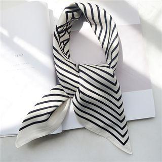 Printed Neck Scarf White - One Size