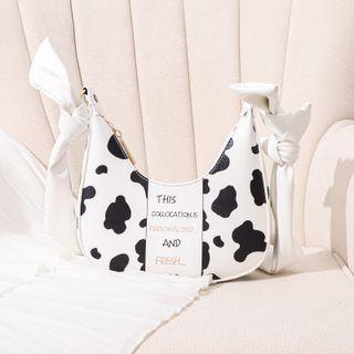 Cow Print Crossbody Bag Milky White - One Size