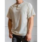 Raglan-sleeve Open-placket T-shirt