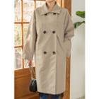 Tall Size Double-breasted Loose-fit Trench Coat