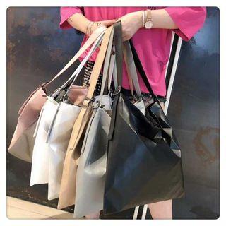 Plain Geometric Tote Bag