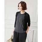 Dip-back Open-front Cardigan