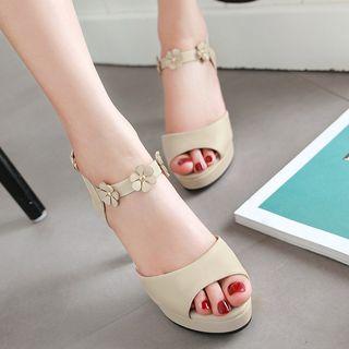 Flower High-heel Sandals