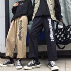 Couple Matching Lettering Straight Fit Pants