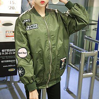 Print Bomber Jacket