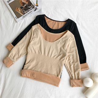 Fleece-lined Long-sleeve Thermal Top