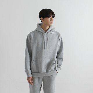 Brushed-fleece Lined Boxy Hoodie