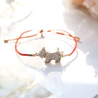 Lunar New Year Dog Rhinestone Bracelet
