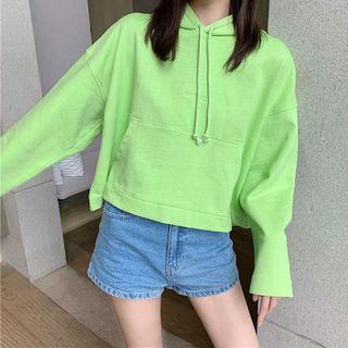 Crop Hoodie Green - One Size